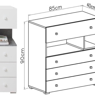 zestaw młodzieżowy nowoczesny Sigma B biurko łóżko szafa narożna