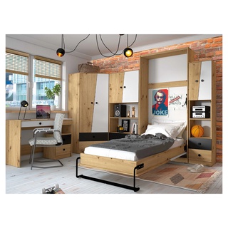 zestaw duży narożny Nero 4 biurko łóżko składa rogowa szafa młodzieży