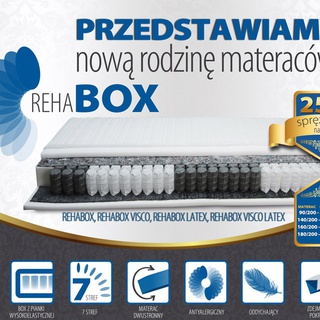 Materac kieszeniowy Rehabox Visco Lateks 29x180x200
