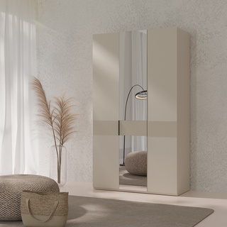 szafa 135 z lustrem wysoka Soreno trzydrzwiowa szuflady półki do sypialni