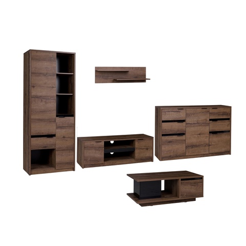 Zestaw meblościanka DENVER 2 regał rtv komoda ława do pokoju salonu