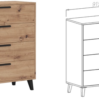 komoda 91 z szufladami na nóżkach ARTI 05 szafka nowoczesna loft