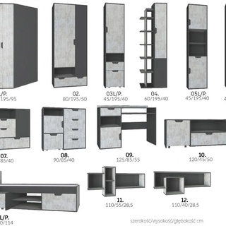 szafka 120 rtv mała Nano 10 pod telewizor młodzieżowa nowoczesna