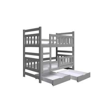 łóżko 80x180 piętrowe Tom 2os z materacami szufladami dla dzieci