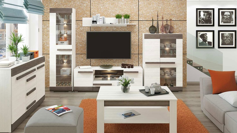 Blanco - sosna śnieżna + MDF new grey