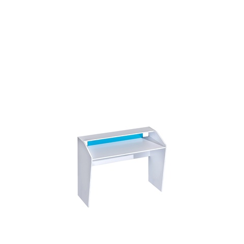 Biurko 120 z półką nowoczesne TRAFIKO 09 proste do nauki pracy białe