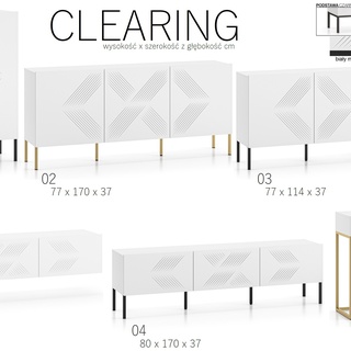 komoda 170 trzydrzwiowa Clearing 02P duża szeroka szafka biała