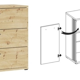 zestaw mebli z lamelami Molto B zestaw 8 szafa z lusytem komoda łóżko z szafkami nocnymi artisan loft zestaw do sypialni