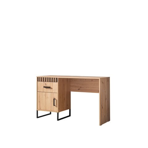 biurko 135 z szufladą szafką lamelami Lamelix 09 duże szerokie do nauki pracy artisan loft do pokoju biura