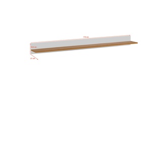 Półka wisząca 170 cm Reviva P01 biały