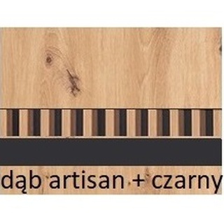półka 80 z lamelami wisząca Lamelix 11 loft nowoczesna czarna + artisan