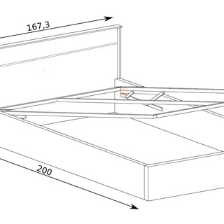 łóżko 160x200 z pojemnikiem podnoszone Mediolan 09 z zagłówkiem