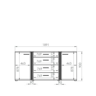 Komoda 190 cm Adagio 06 połysk