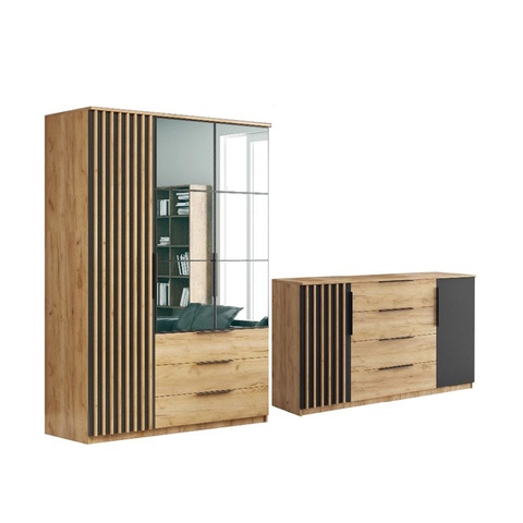 Zestaw 310 szafa komoda SORENTO 7 komplet do sypialni salonu korytarza