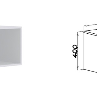 nadstawka 80 na szafę Tres 03N pawlacz bez drzwi biała