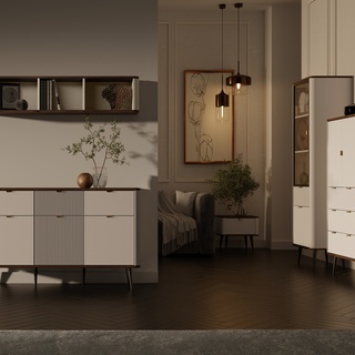 komoda 130 szuflady półki Marly 10 szafka elegancka do pokoju sypialni