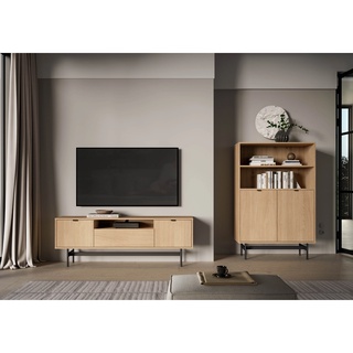 szafka 150 rtv duża Reynos 06 z szufladą na nóżkach nowoczesna pod tv