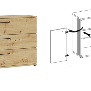 zestaw mebli z lamelami Molto B 7 duża komoda szafa z lustrem łóżko ze stolikami artisan komplet nowoczesny loft do sypialni