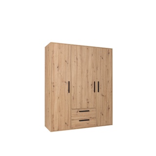 szafa 150 trzydrzwiowa niska ARTI 01B z szufladami półkami drążkami