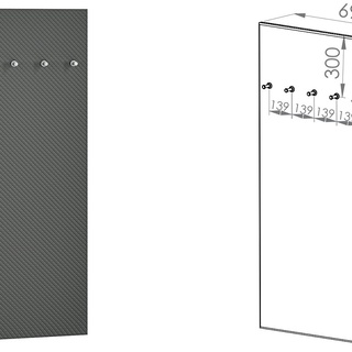 wieszak 70 tapicerowany Hyga 10 panel z wieszakami do przedpokoju