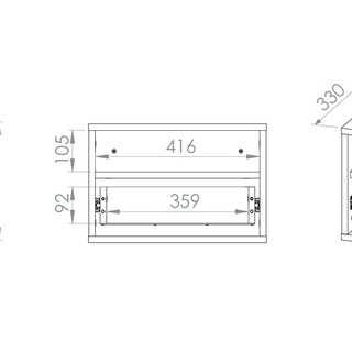 szafka 45 wisząca nocna Reynos 08 półka z szufladą stolik nocny