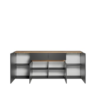 Komoda 220 cm Reviva K01 4D2S antracyt