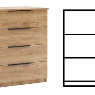 zestaw 323 duży Rocco 9 szafa z lamelami komoda do sypialni przedpokoju