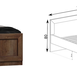 łóżko 160x200 z zagłówkiem Tadeusz 20 małżeńskie 160 lefkas do sypialni