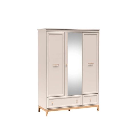 Szafa 135 ,5 z lustrem WINDSOR 15 ubraniowa szuflady półki na nóżkach