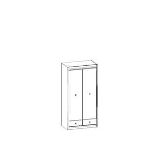 szafa 98 ,4 ubraniowa dwudrzwiowa Forrest 09 z szufladami elegancka