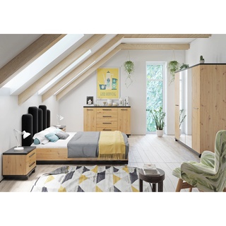 łóżko 160x200 z pojemnikiem zagłówkiem Ines 05 podnoszone 160 loft