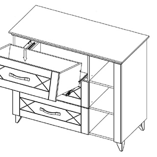 komoda 110 z szufladami nogami Classic 05 elegancka szafka biała