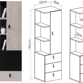 zestaw duży młodzieżowy Planet 4 łóżko szafa narożna biurko regał