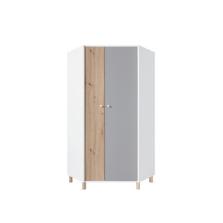 szafa 90 narożna na nóżkach Faro 02 z półkami drążkami rogowa