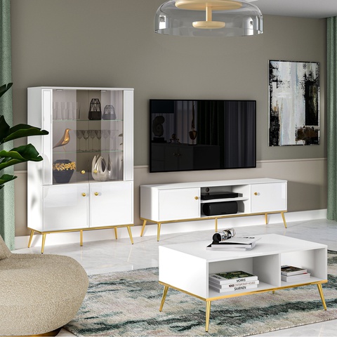 Meble pokojowe Goldin zestaw 4 glamour