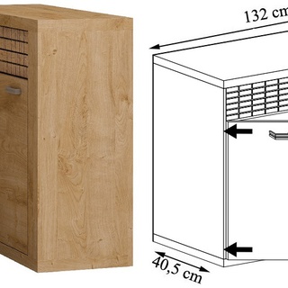 komoda 132 / 95 ,5 narożna Natural 15 szafka rogowa do pokoju sypialni
