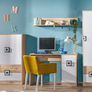 regał 40 bieliźniarka Nico 05 słupek wąski zamykany z półkami szufladami