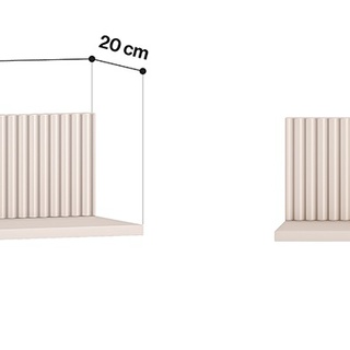 półka 120 ozdobna wisząca Dunea 10 frezowana ścienna prosta kaszmir