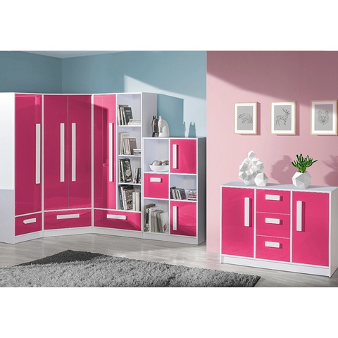 Zestaw mebli nowoczesnych GULIVER 4 narożna meblościanka kolory