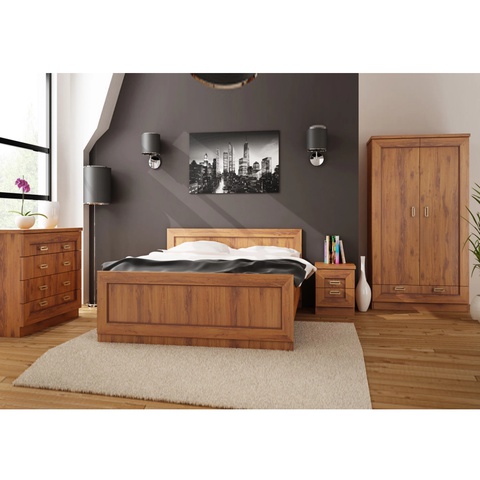 Zestaw mebli stylowych TADEUSZ 4 łóżko komoda szafa stolik do sypialni