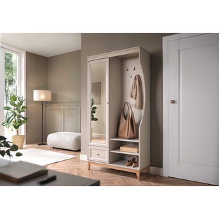 garderoba 100 elegancka stylowa Windsor z lustrem półki wieszaki