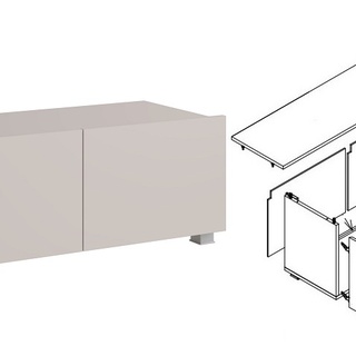 zestaw meblościanka wisząca Calabrini 21 rtv nowoczesna kaszmir