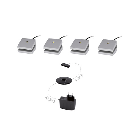 Oświetlenie LED 4LED03NB1Z zasilacz + włącznik + 4 x LED 03
