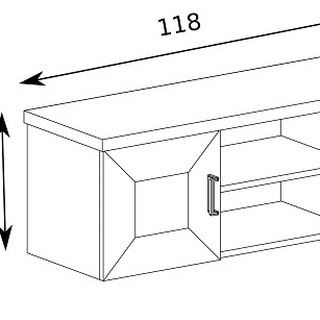szafka 118 wisząca Tadeusz 12 zamykana półka z drzwiami lefkas