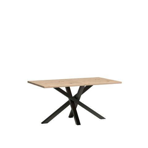 Stół 160 - 260 rozkładany rozsuwany CALI 160/260 duży szeroki loft dąb artisan + czarny do salonu pokoju jadalni biura