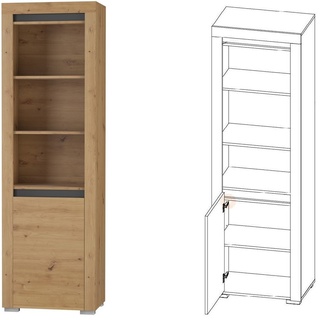 regał 60 wysoki Arizona RRR-1 z szafką półkami słupek do pokoju sypialni