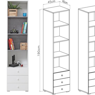 zestaw młodzieżowy nowoczesny Sigma B biurko łóżko szafa narożna