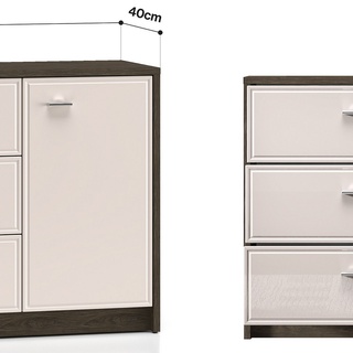 komoda 117 elegancka Avante 05 szafka z szufladami w połysku kaszmir