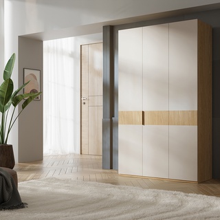 szafa 135 wysoka trzydrzwiowa Soreno z szufladami półkami drążkiem