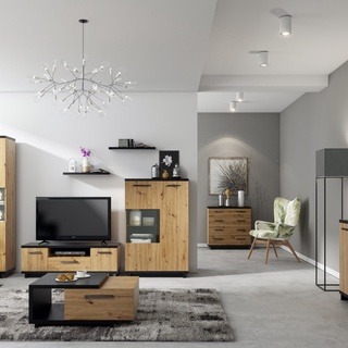 komoda 135 szuflady półki Ines 01 szafka duża szeroka do pokoju sypialni